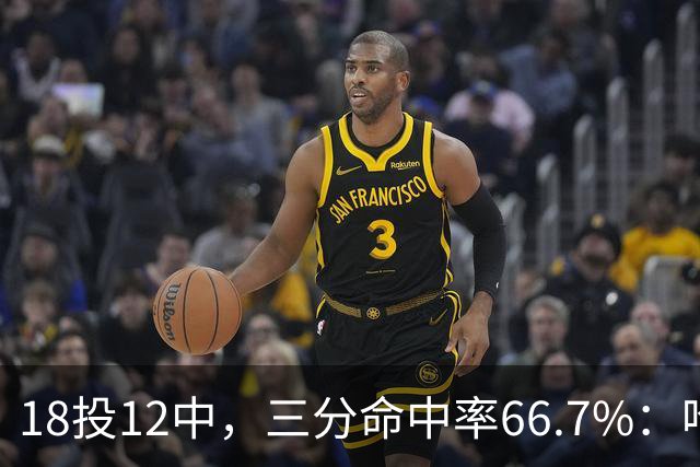 18投12中，三分命中率66.7%：哈登米切尔喂出的新武器